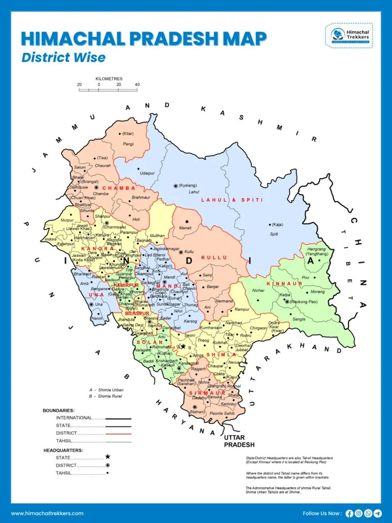 himachal pradesh map district wise